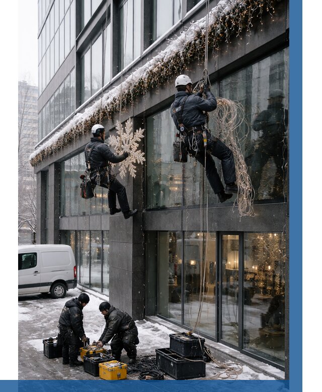 Демонтаж новогоднего оформления в Великих Луке от 5685 р. | ВЫСОТНИК-Вкл