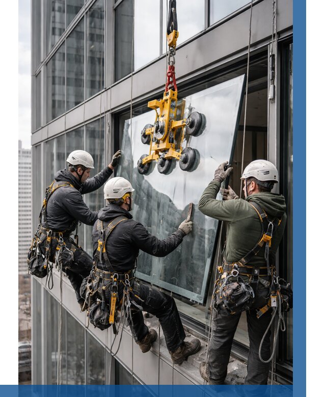 Фасадное остекление зданий под ключ в Великих Луке от 10337 р. | ВЫСОТНИК-Вкл