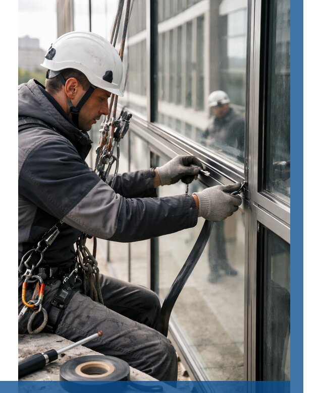 Ремонт витражных конструкций в Великих Луке от 3618 р. | ВЫСОТНИК-Вкл