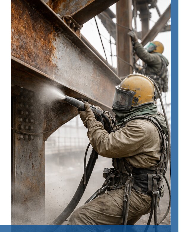 Пескоструйная очистка металлоконструкций в Великих Луке по 620 р.  ВЫСОТНИК-Вкл