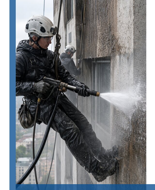 Гидроструйная очистка фасадов и конструкций в Великих Луке