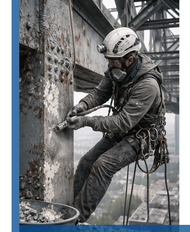 Удаление старой краски с металлических конструкций в Великих Луке