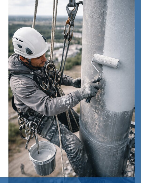 Покраска мачт связи под ключ в Великих Луке от 879 р. | ВЫСОТНИК-Вкл