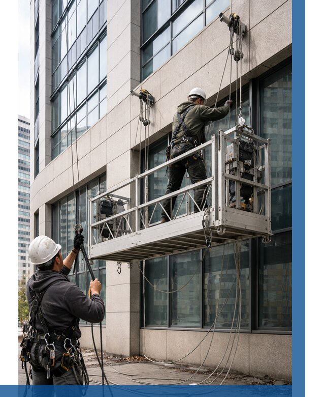 Монтаж и подъем фасадной люльки в Великих Луке от 12404 р. | ВЫСОТНИК-Вкл