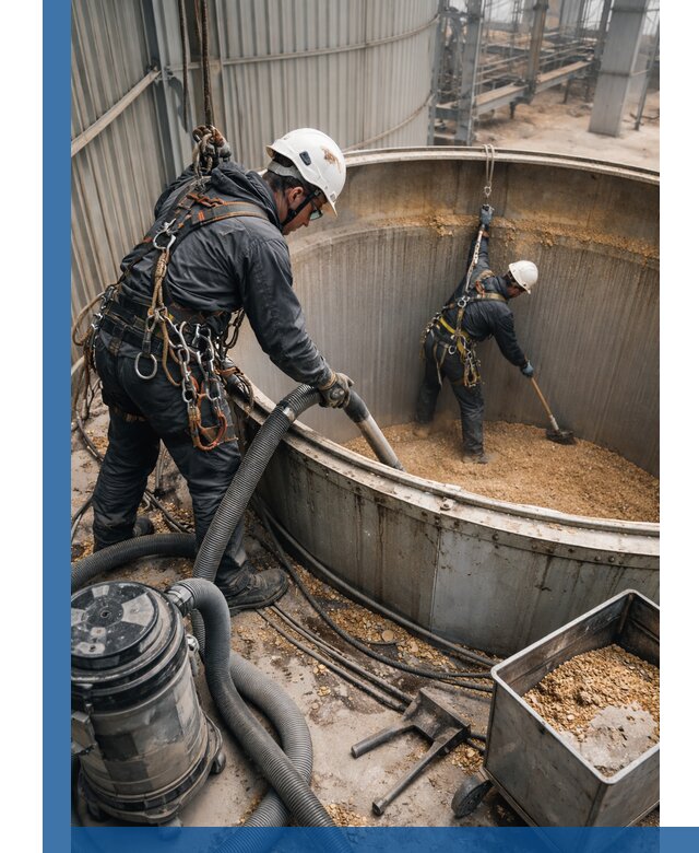 Профессиональная чистка зерновых бункеров в Великих Луке с выездом