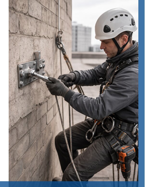 Установка анкерных точек в Великих Луке от 3618 р. | ВЫСОТНИК-Вкл