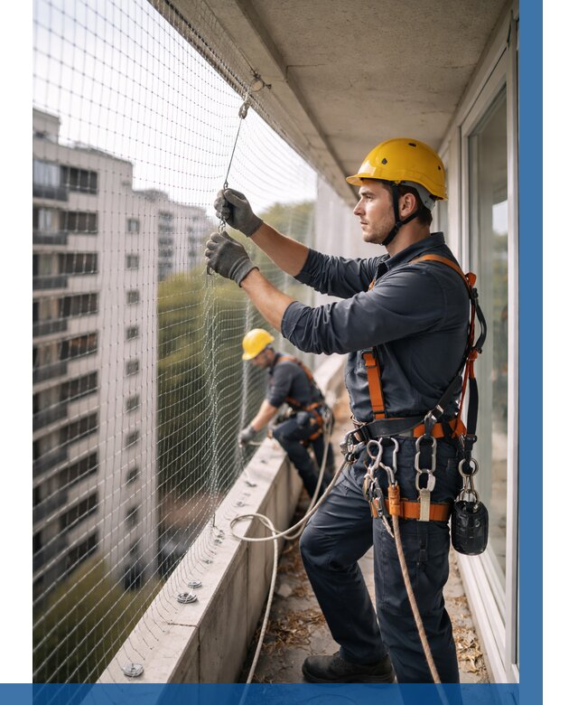 Монтаж сетки от птиц в Великих Луке от 4652 р. | ВЫСОТНИК-Вкл